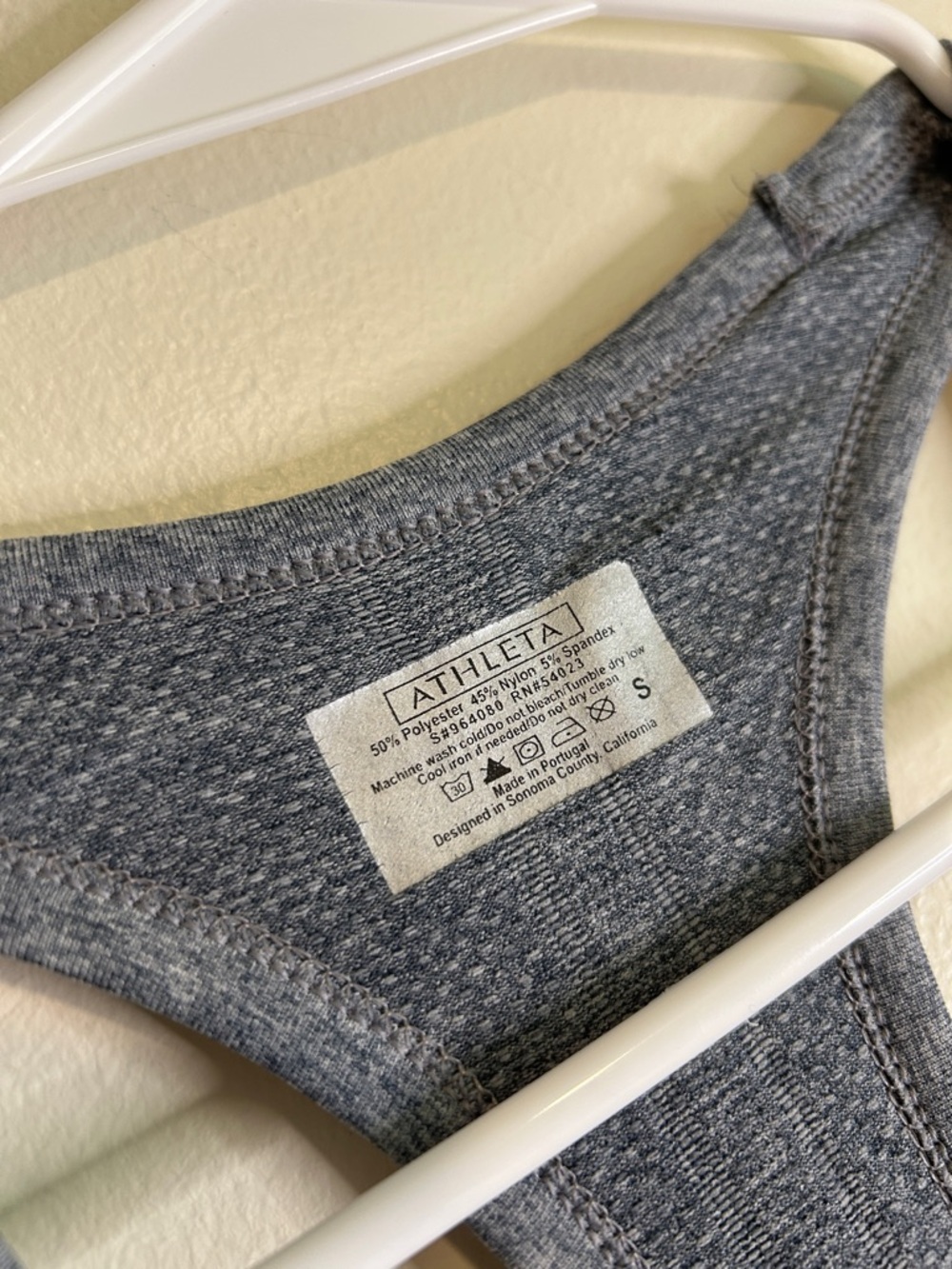 Athleta Heather Gray Ruched Racerback Tank - Picture 2 of 6